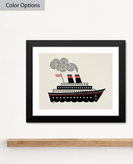 Steamship Art Print