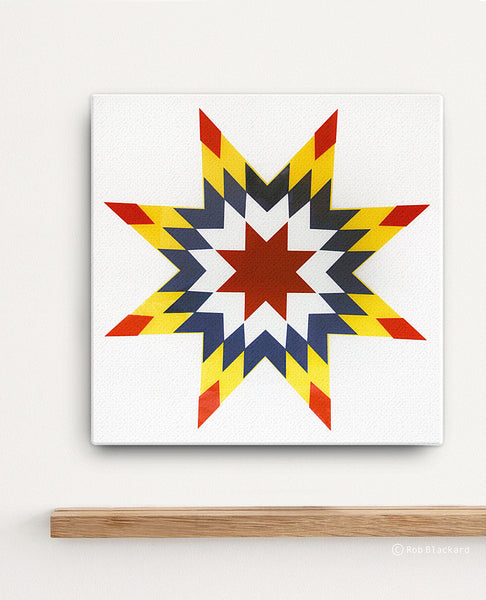 Quilted Star Canvas Print