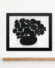 Black Flower Pot Art Print