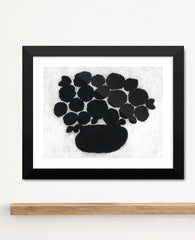 Black Flower Pot Art Print