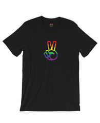 Rainbow Peace Sign T Shirt