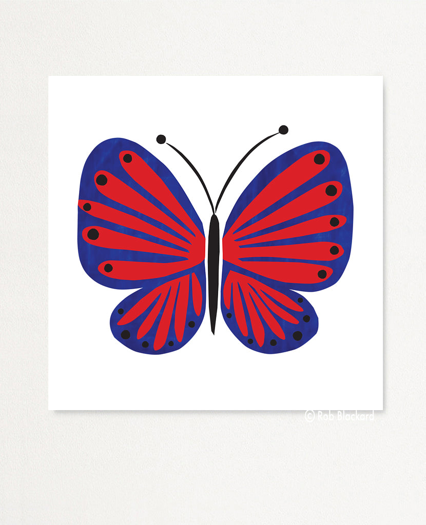 Butterfly Collage Art Print